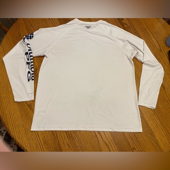 Columbia Mens PFG White Long Sleeve Fishing Shirt - Picture 2 of 15